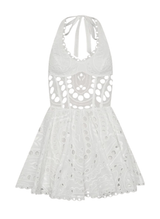 Dresses Charo Ruiz Sandlight Short Dress White Sealace Apoella