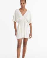 Dresses Eres Naia V Neck Short Sleeves Short Dress Sable Fin M / Sable Fin Apoella