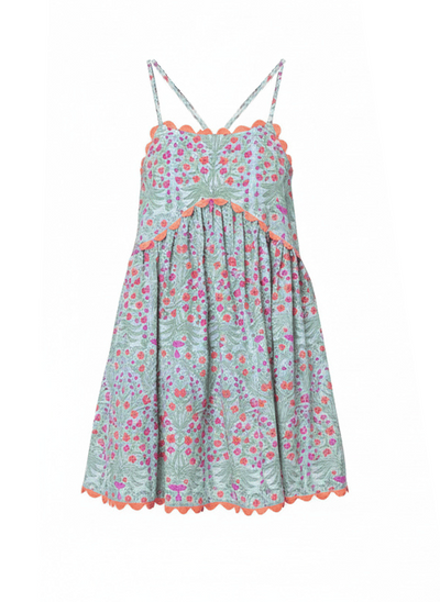 blue racer back dress Textured Stretch Racerback Dress (Littles) 4 / Light Blue main image 0