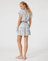 Dresses Marie Raxevsky Cotton Short Wrap Dress Dress Thalassa Blue Apoella