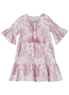 Dresses Marie Raxevsky Linen Wide Tunic Jungle Lilac S / Pink Apoella