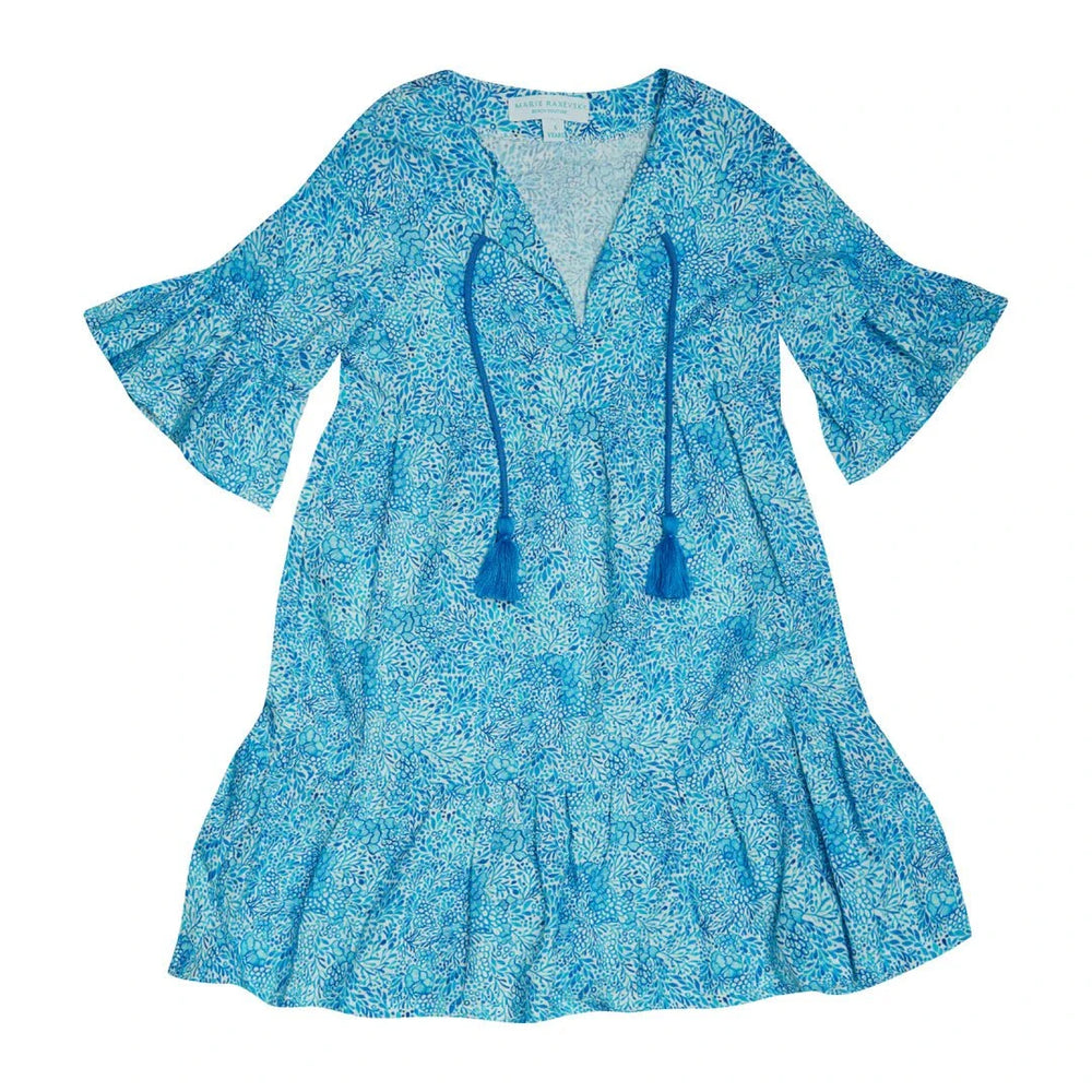Short Sleeve Ruffles Tunic Dress Iris – APOELLA