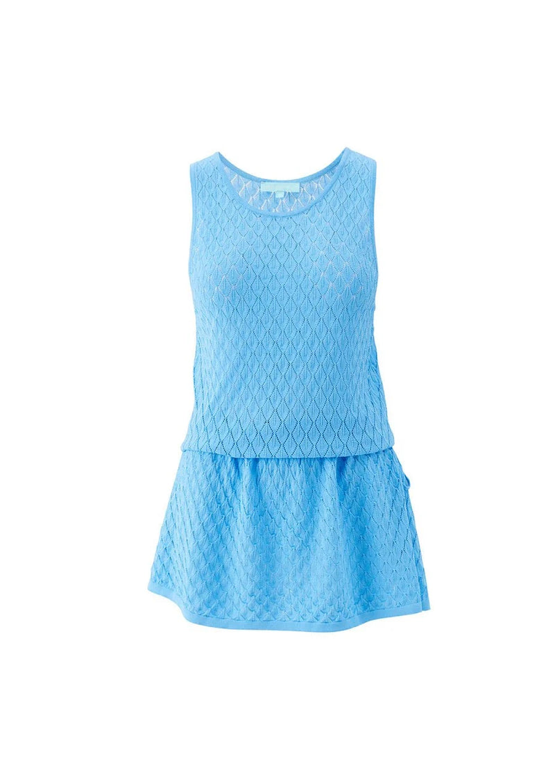 Dresses Melissa Odabash Ambra Drawstring Knit Short Dress Ocean Apoella