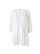 Dresses Melissa Odabash Ashley Embroidered Short Dress White / X-SMALL Apoella