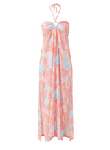 Dresses Melissa Odabash Harriet Halter Knit Long Dress Cosmic Apoella