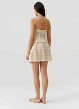 Dresses Melissa Odabash Isla Bandeau Knit Short Dress Gold Apoella