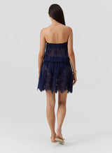 Dresses Melissa Odabash Isla Bandeau Knit Short Dress Navy Apoella
