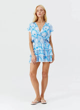Dresses Melissa Odabash Jess V Neck Tiered Short Dress Lotus Apoella