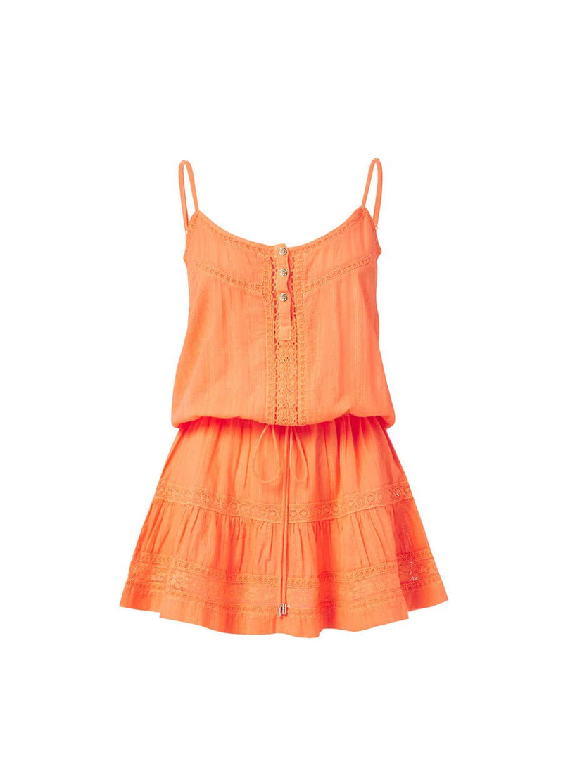 Dresses Melissa Odabash Kelly Draw String Short Dress Orange Apoella