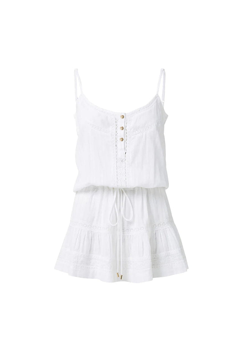 Dresses Melissa Odabash Kelly Draw String Short Dress White Apoella