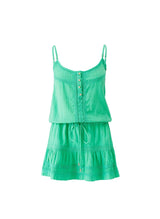 Dresses Melissa Odabash Kelly Drawstring Short Dress Green Apoella