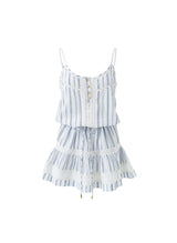 Dresses Melissa Odabash Kelly Drawstring Short Dress Stripe Apoella