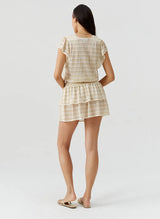 Dresses Melissa Odabash Remi V Neck Short Dress Gold Apoella