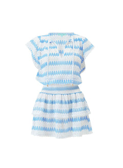 Dresses Melissa Odabash Remi V Neck Short Dress White/Oasis Apoella