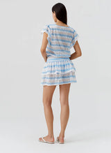 Dresses Melissa Odabash Remi V Neck Short Dress White/Oasis Apoella