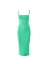 Dresses Melissa Odabash Riley Ribbed Midi Tank Dress Green Apoella