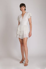 Dresses Sabina Musayev Devon Short Dress S / White Sequin Apoella