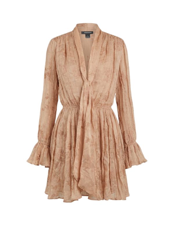 open lace back dress Zimmermann - Pleated Long Sleeve Mini
