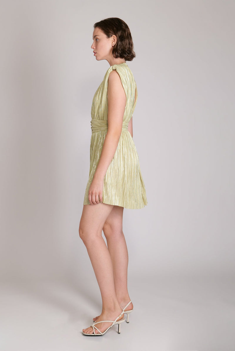 Dresses Sabina Musayev Marissa Short Dress Lime Metallic Apoella