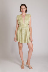 Dresses Sabina Musayev Marissa Short Dress Lime Metallic Apoella