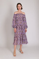 Dresses Sabina Musayev Mary Long Dress S / Lilac  Floral Apoella