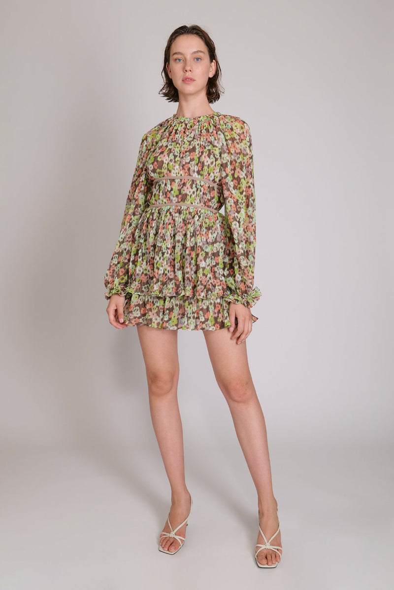 Dresses Sabina Musayev Zahara Short Dress XS / Peach Floral Apoella