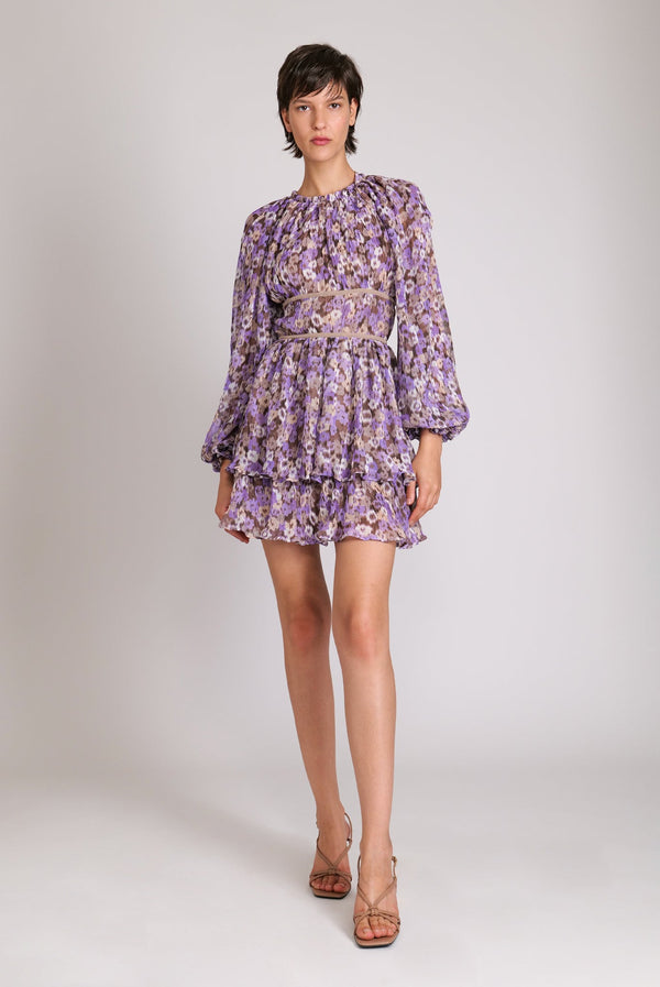 Dresses Sabina Musayev Zahara Short Dress S / Lilac Floral Apoella