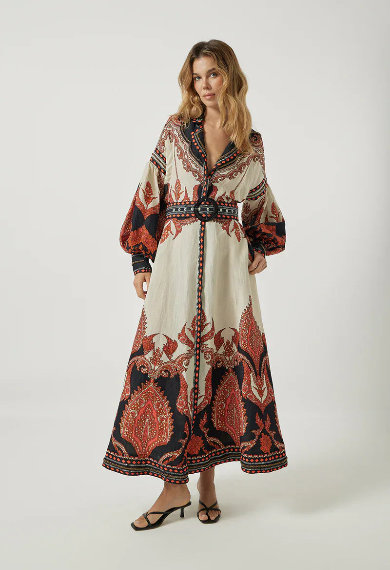 Florista Long Dress Burnt Orange – APOELLA