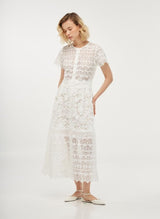 Dresses Waimari Grace Short Sleeve Long Dress White Apoella