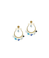 Earrings Antonia Karra Lyra Earrings Millefiori Eyes Gold Pl O/S Apoella