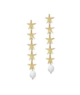 Earrings Antonia Karra Starfish Rain Earrings Pearl Gold Pl O/S Apoella