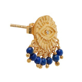 Earrings Ileana Makri All Seeing Eye Tear Ear Pearl Lapis Gold Plated O/S Apoella
