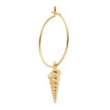 Earrings Ileana Makri Cerith Shell Mini Hoops Gold Plated O/S Apoella