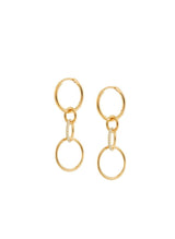 Earrings Ileana Makri Crystal Hula Hoops White Gold Plated O/S Apoella