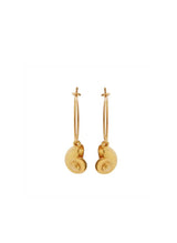 Earrings Ileana Makri Nautilus Shell Hoops Gold Plated O/S Apoella