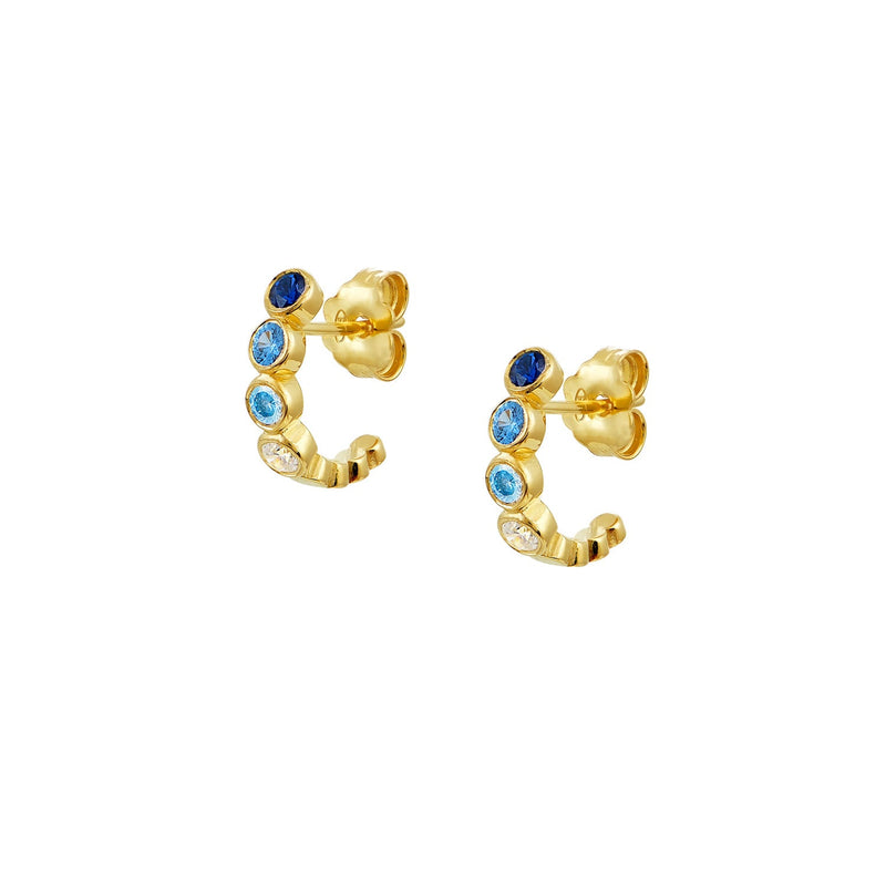 Earrings Marianna Lemos Blue Fade Huggy Earrings O/S Apoella