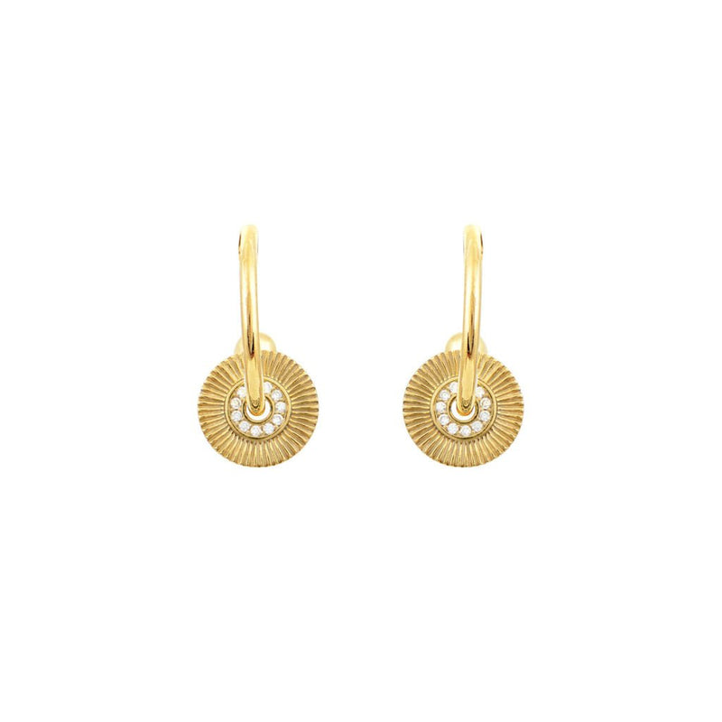 Earrings Marianna Lemos Lara Earrings Gold White O/S Apoella