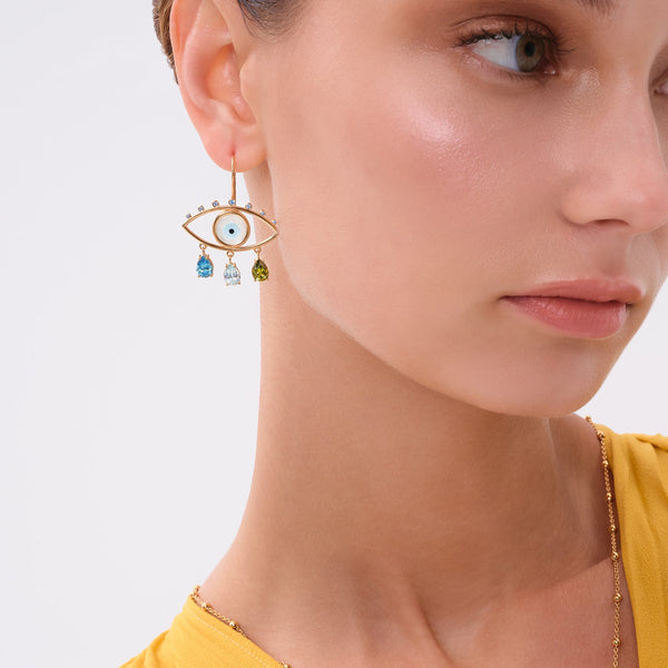 Earrings Marianna Lemos Little Blue Eyes Earrings O/S Apoella