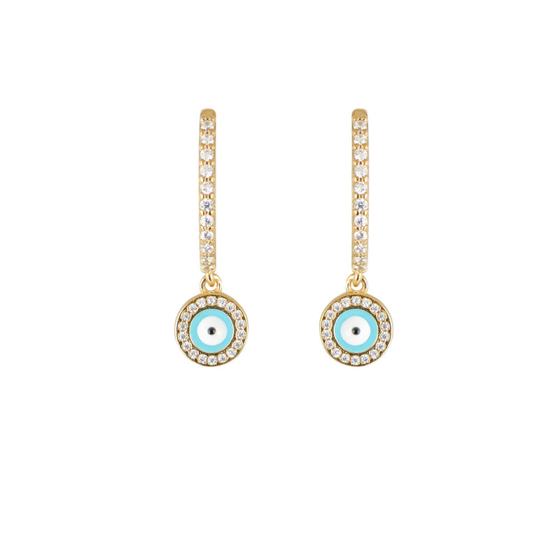 Earrings Marianna Lemos Mikro Charm Earrings Gold/Aqua O/S Apoella