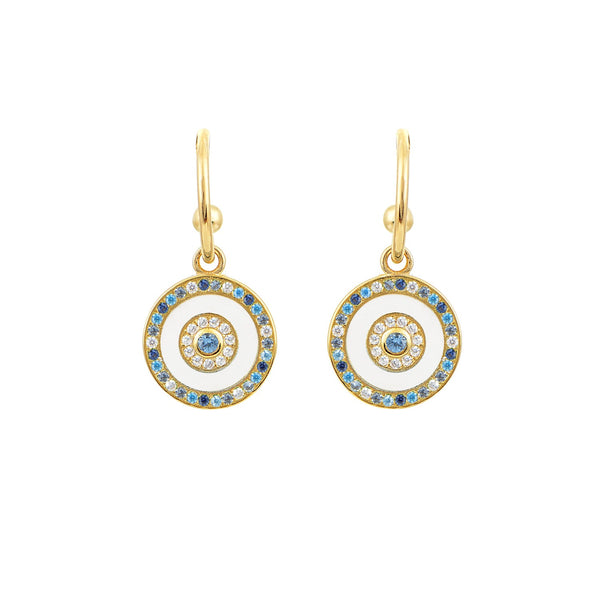 Earrings Marianna Lemos Round Blue Fade Eye Earrings O/S Apoella