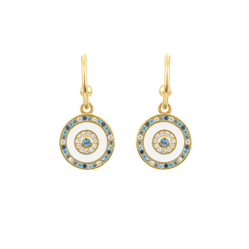 Earrings Marianna Lemos Round Blue Fade Eye Earrings O/S Apoella