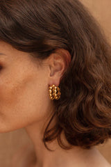 Earrings Sylvia Toledano Tribal Small Double Hoops Earrings Gold O/S Apoella