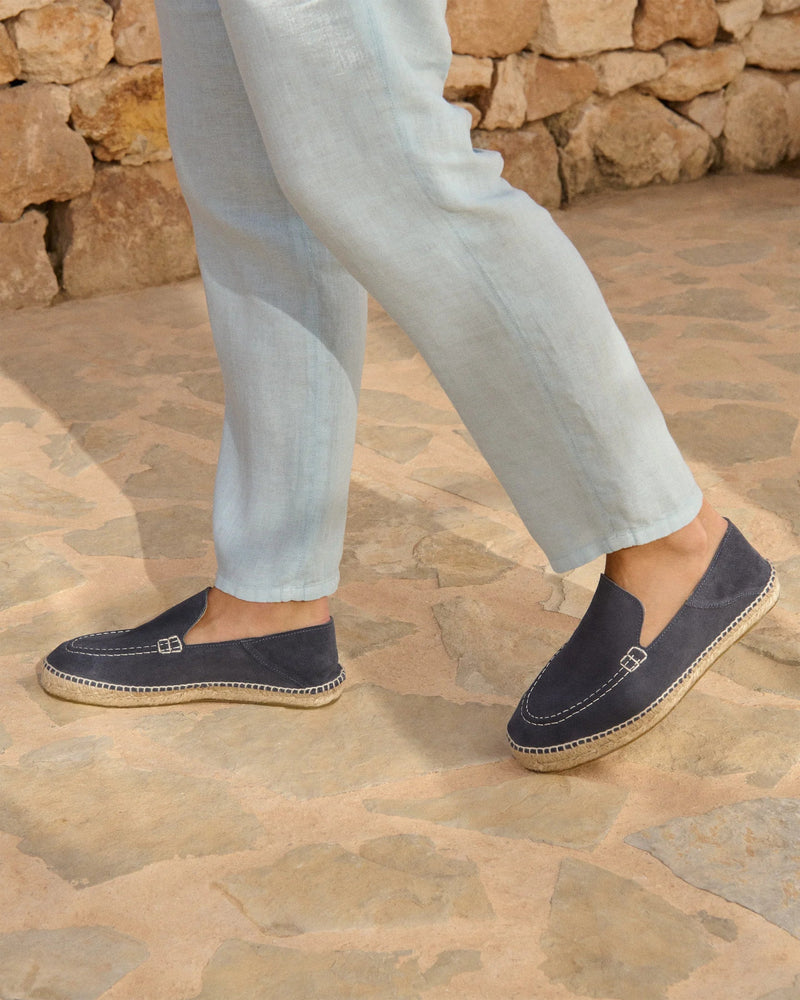 Espadrilles Manebi Hamptons Traveler Loafers Suede Espadrilles Patriot Blue Apoella