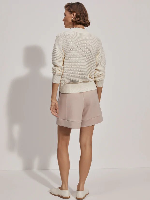 - Franco Knit Crew Sweater Egret Apoella