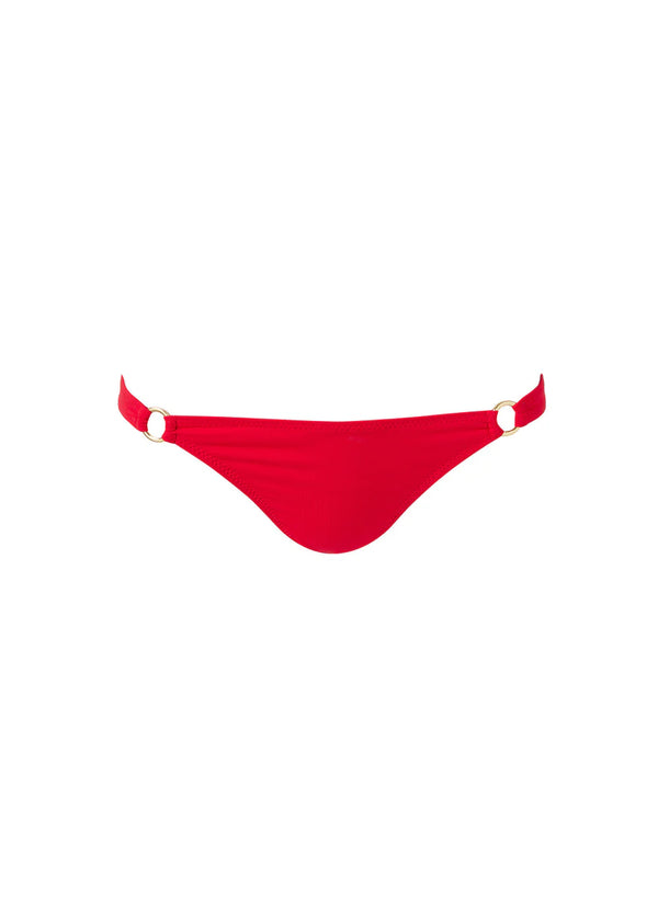 Greece Ring Detail Bikini Bottom Red