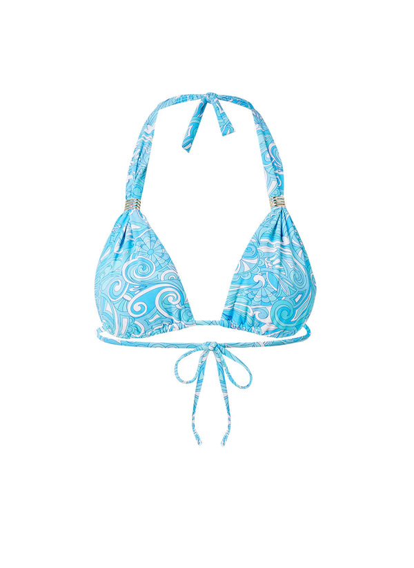 Grenada Halterneck Bikini Top Mirage Blue