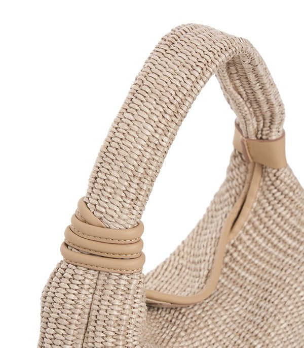 Handbags Apoella Hydra Straw Mini Hobo Bag Beige O/S / Beige Apoella