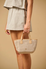 Handbags Apoella Icaria Straw Mini Tote Beige O/S / Beige Apoella
