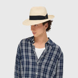 Hats Borsalino Amedeo Panama Hat Natural Ribbon Taupe Apoella