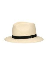 Hats Borsalino Country Panama Hat Natural Suede Ribbon Black 57 Apoella